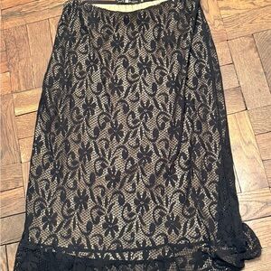 Elegant Black Lace Maxi Skirt